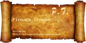 Pirnaga Tivadar névjegykártya
