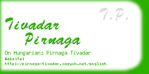 tivadar pirnaga business card